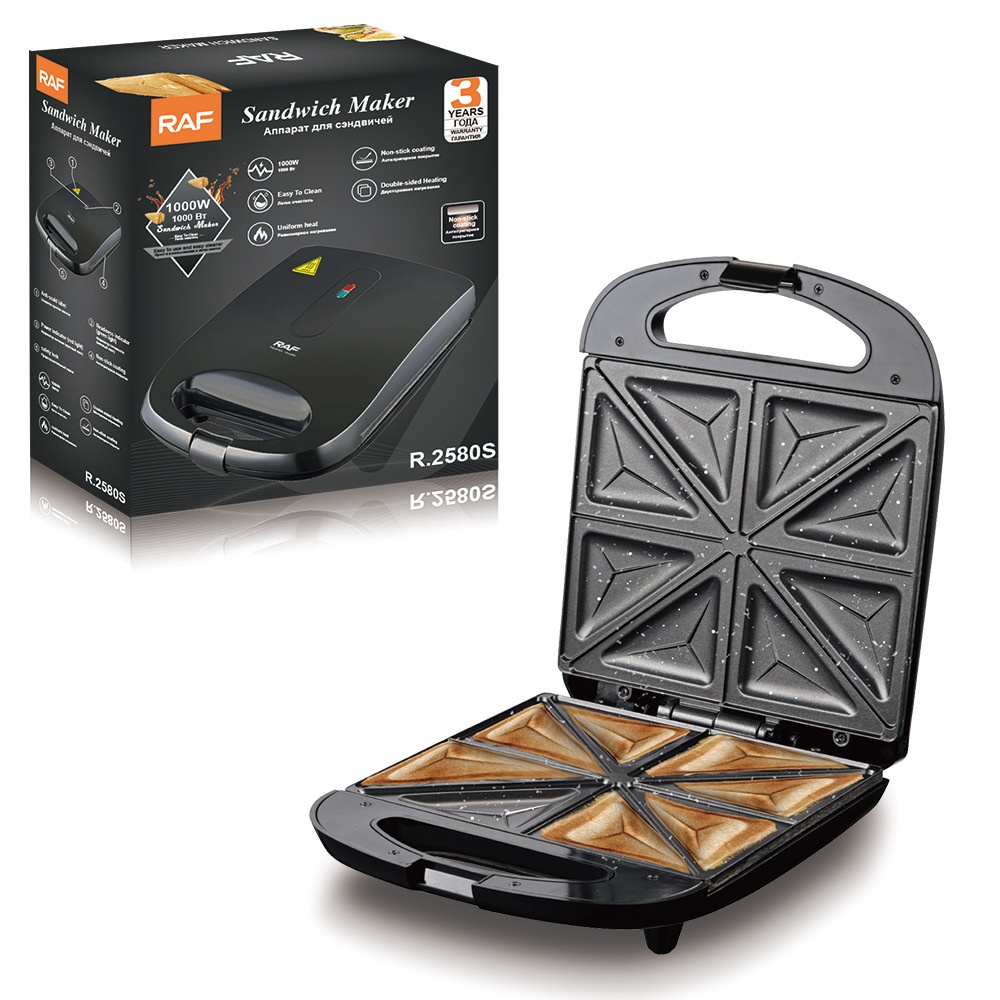 RAF European Standard Cross-Border Sandwich Breakfast Waffle Maker Double-Sided Heating Multi-Function Toaster R2580_voghion.com