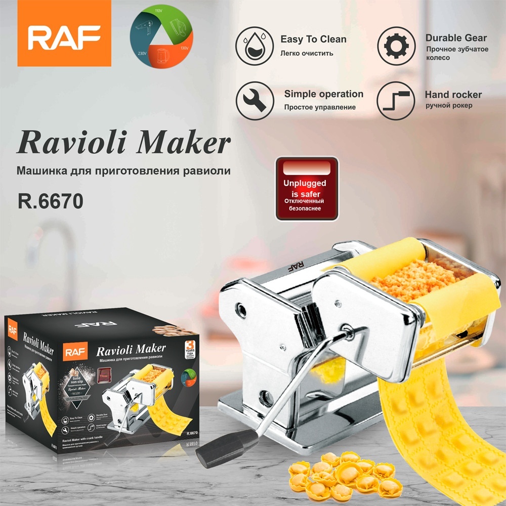 Presse à wonton manuelle RAF pour usage domestique, machine multifonctionnelle pour petites pâtes et raviolis_voghion.com