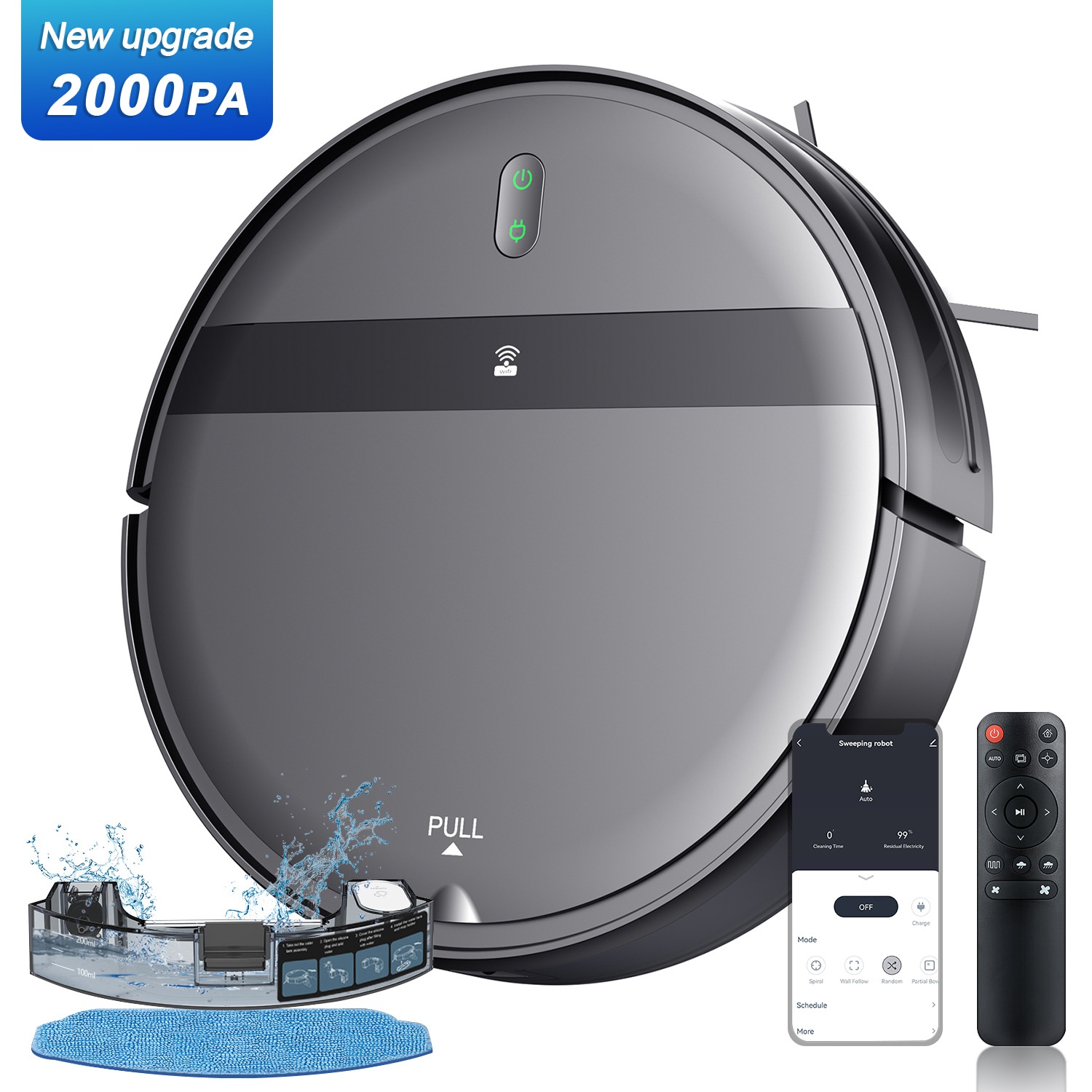 New Product Personalized Robot Vacuum-Wi-Fi Connectivity_voghion.com