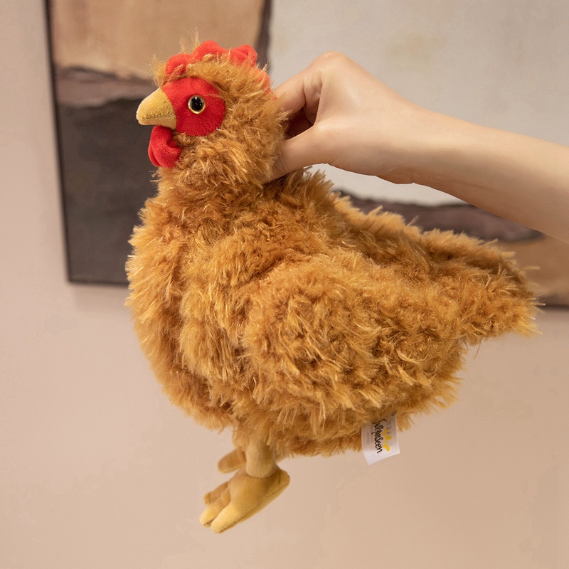 Cross-border New Product: Realistic Big Rooster And Hen Plush Black Chicken Stuffed Toy, Children's Birthday Gift, Claw_voghion.com