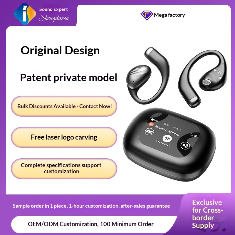 Cross-Border New AI Translation Bluetooth Earphones High Sound Quality Wireless OWS Long Battery Life ENC Noise_voghion.com