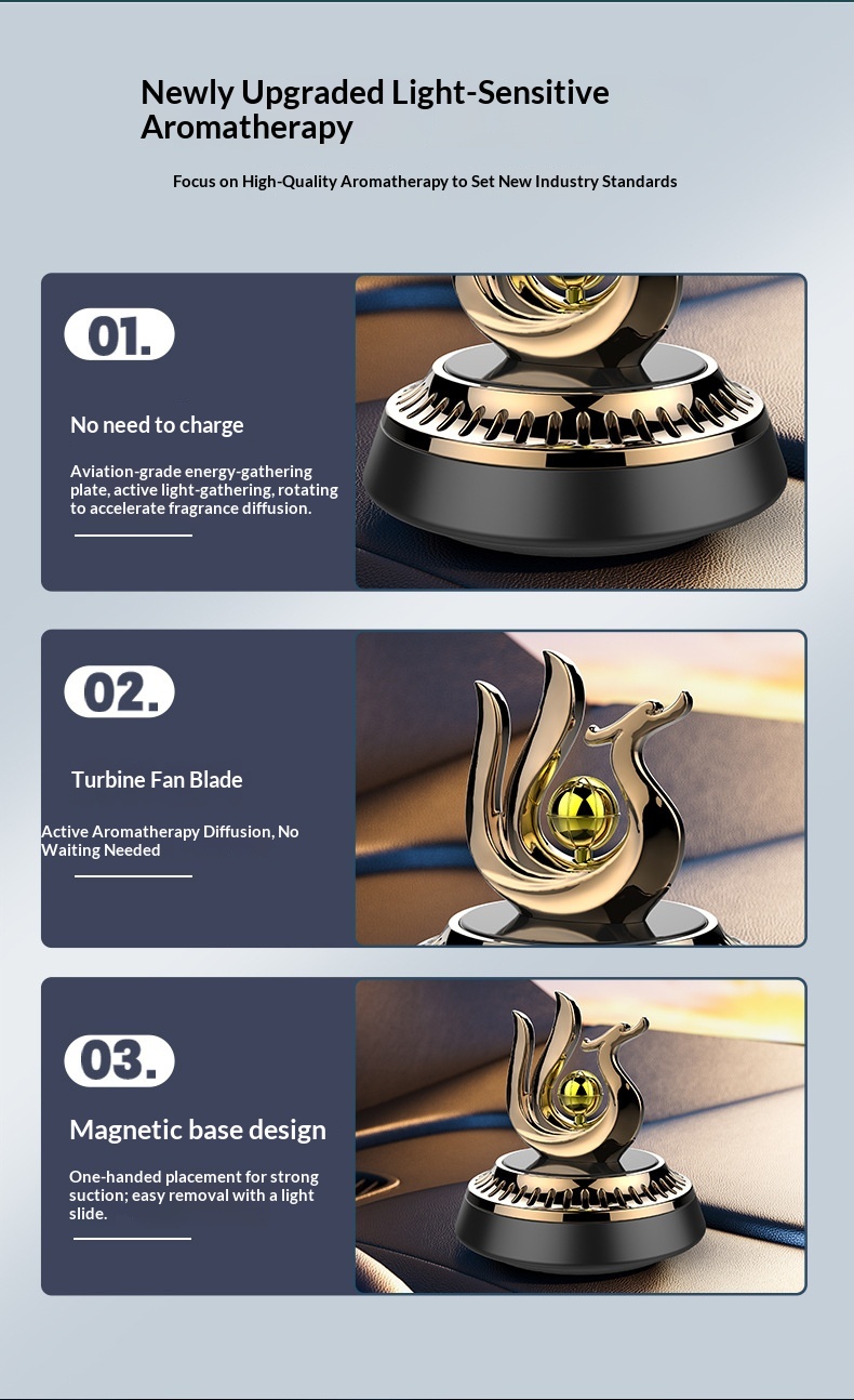 Solcelle bil luftfrisker roterende helikopter ornament_voghion.com