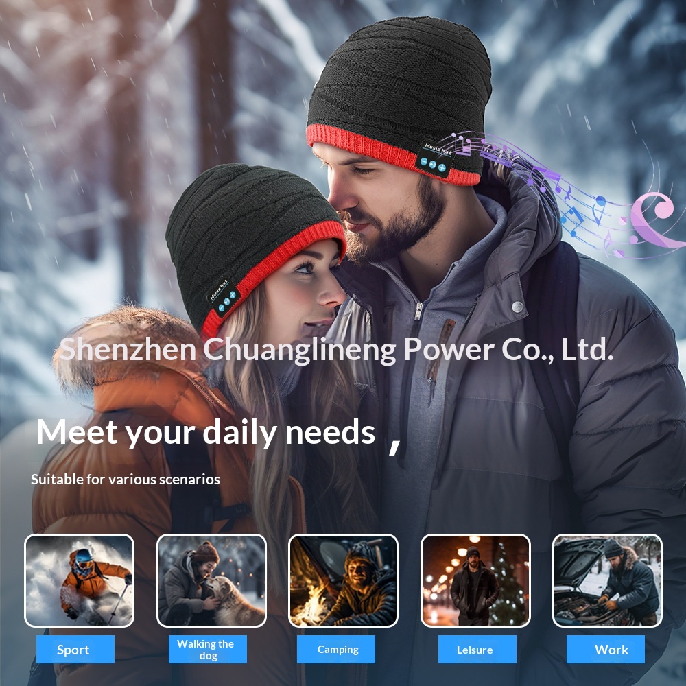 Knitted Bluetooth Beanie Hat With Wireless Headphones Music Cap_voghion.com