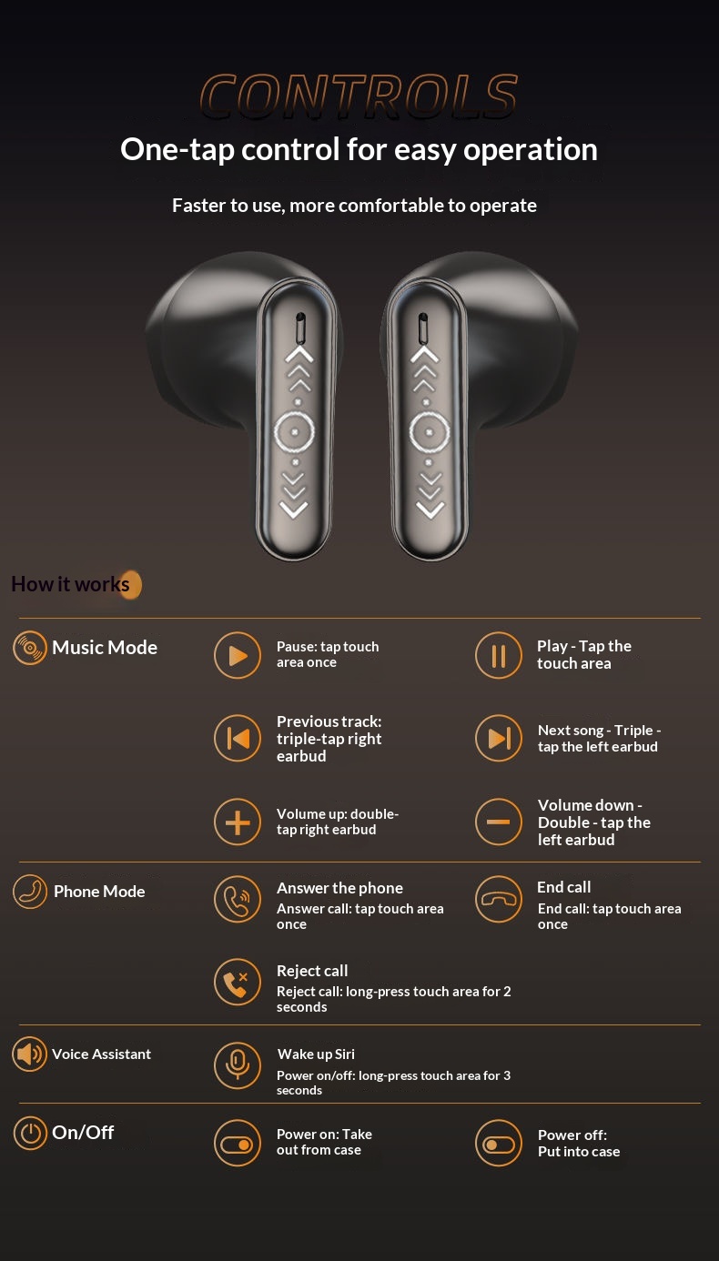 Wireless Bluetooth Gaming Earphones Low Latency Long Battery Life_voghion.com