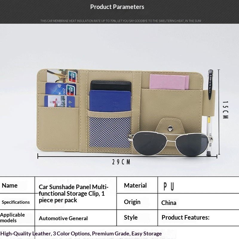 New Sun Visor Multi-Functional Storage Sunshade Special Glasses Clip Car Decoration Accessories_voghion.com