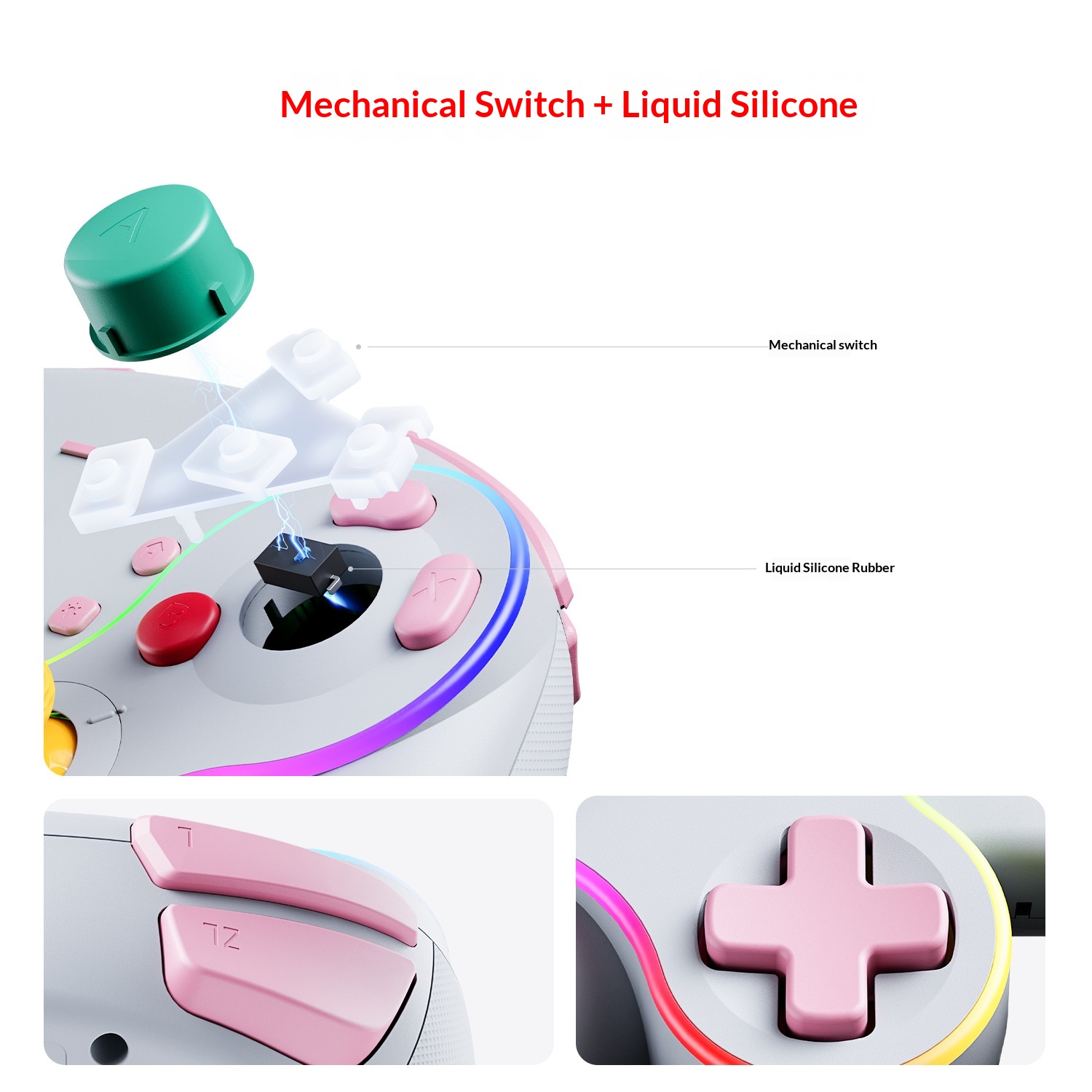 Manette de jeu rétro NGC pour Switch, modèle privé best-seller international, compatible Android et PC, avec effet Hall_voghion.com