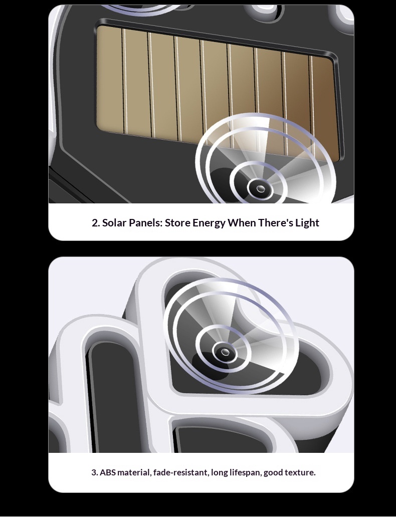 Heart Solar Decorative LED Warning Triangle Rear Window Car Fun Cute Atmosphere Light_voghion.com