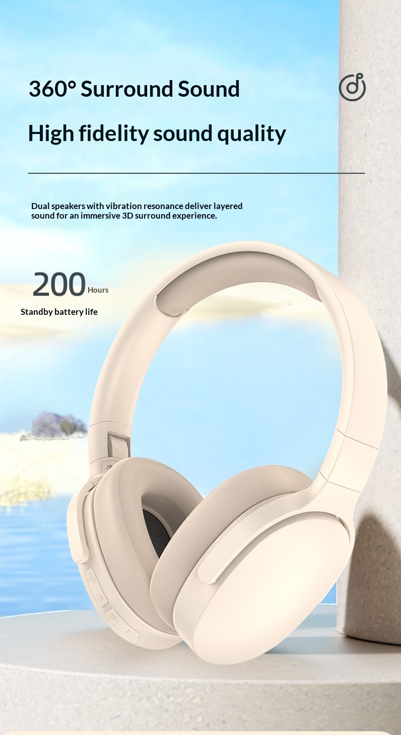 Wireless Over-ear Bluetooth Headphones With Heavy Bass For Gaming_voghion.com