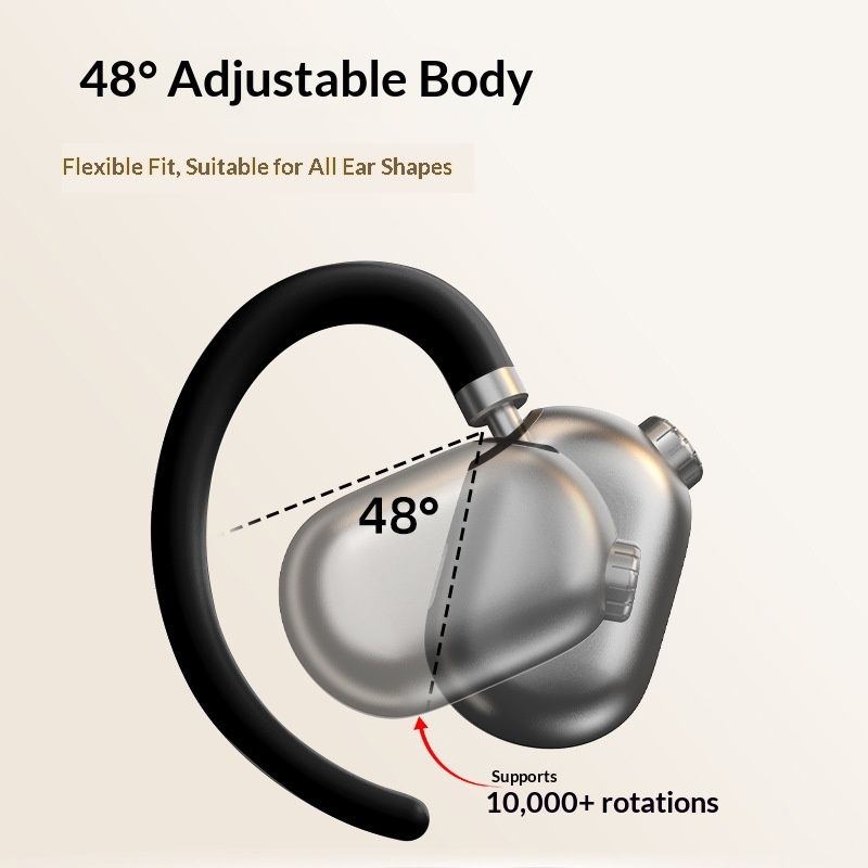 2025 New Smart AI Voice Ear-hook Bluetooth Wireless Noise Cancelling Sports In-ear Cross-border Earphones_voghion.com