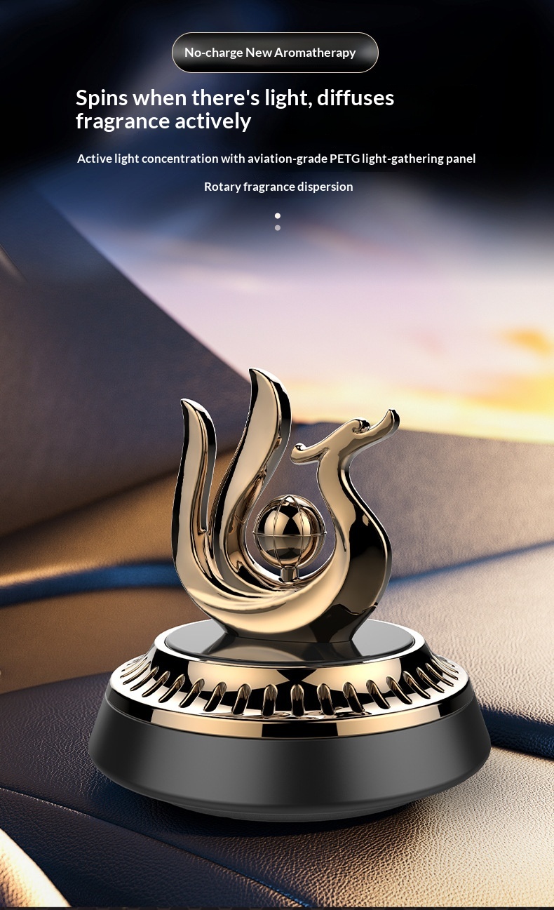 Solcelle bil luftfrisker roterende helikopter ornament_voghion.com