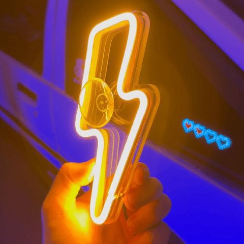 Triangle Glowing Interior Decoration Sticker Heart Atmosphere Modified Neon Car Window Ambient Light_voghion.com