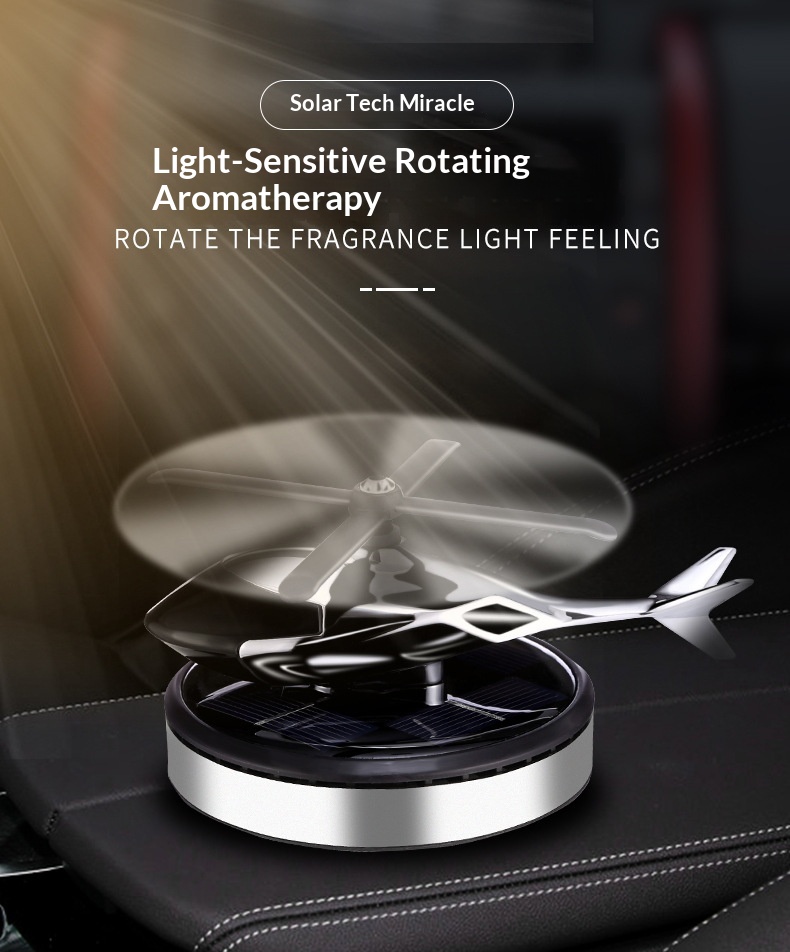 War Eagle Upgraded Solar Helicopter Aromatherapy Interior Dashboard Ornament High-end Car Perfume_voghion.com