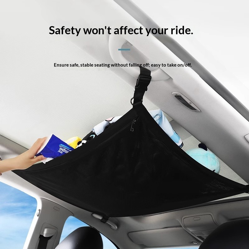 Rete da tetto, accessori per viaggi in auto, borsa portaoggetti da appendere all'ingrosso_voghion.com