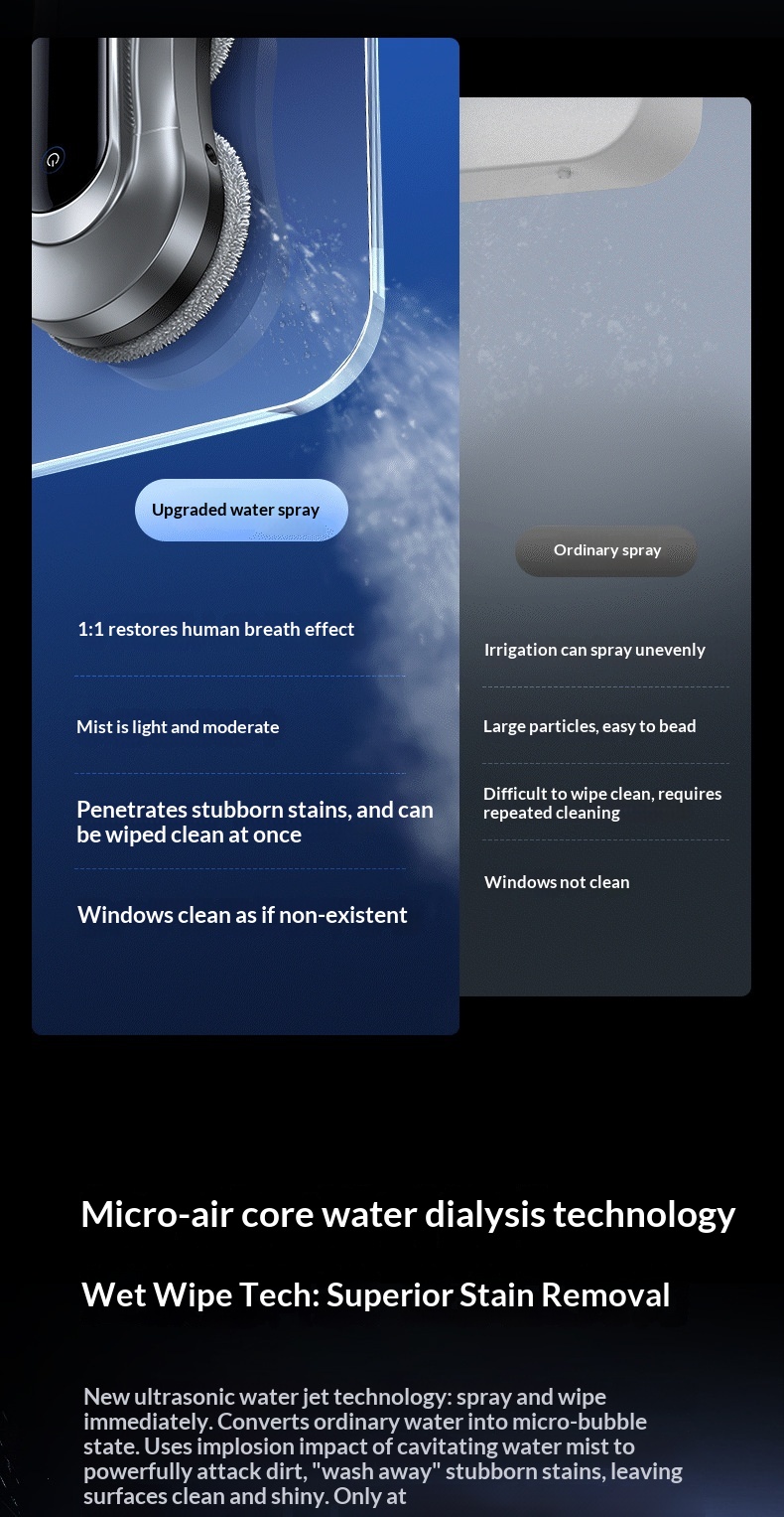 Water Spray Robot Automatic Household Window Glass Cleaning Artifact Double-Sided Cleaner/Device/Plug_voghion.com