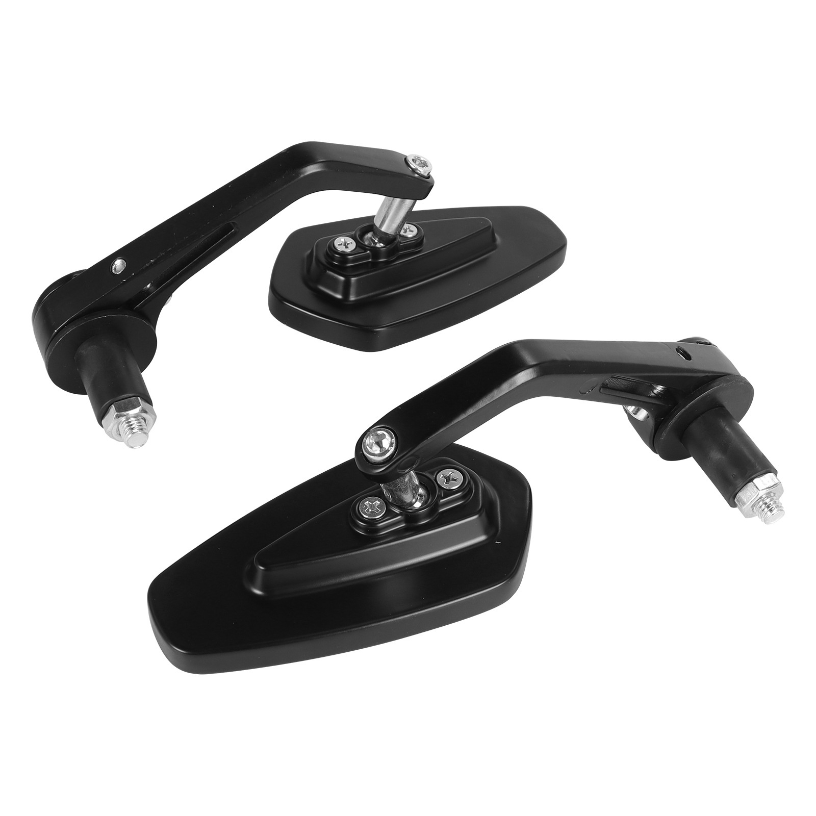 Specchietto retrovisore blu riflettente e girevole per manubrio pieghevole di moto e veicoli elettrici._voghion.com