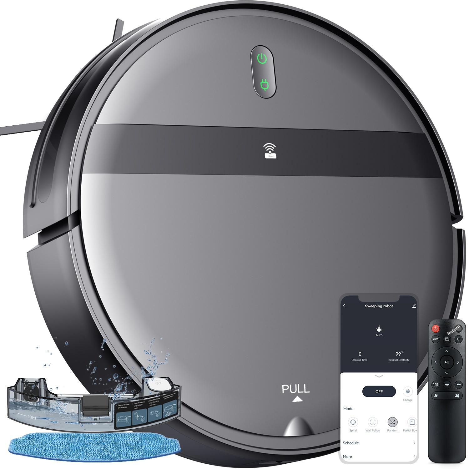 New Product Personalized Robot Vacuum-Wi-Fi Connectivity_voghion.com