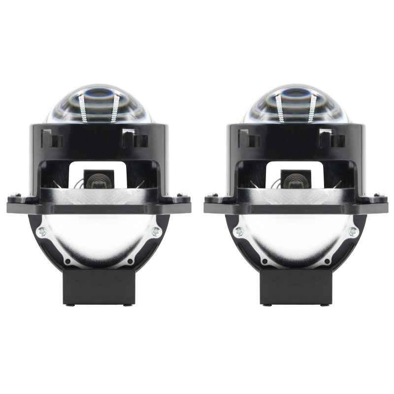 New B8 Beam Lens Dual Lamp Cup Car LED Headlight Super Bright Focused Light Universal Modification_voghion.com