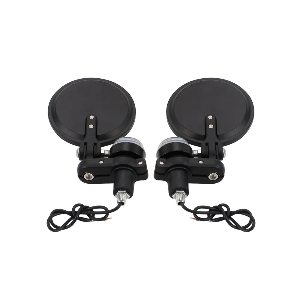Motorcycle Harley Prince Modified Retro Folding Handlebar Rearview Reversing Mirror Reflector_voghion.com