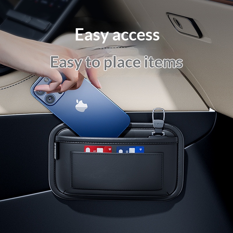 Multifunctionele opbergtas voor voor- en achterstoelen, hangende organizer, sterke zelfklevende achterkant voor in de auto_voghion.com