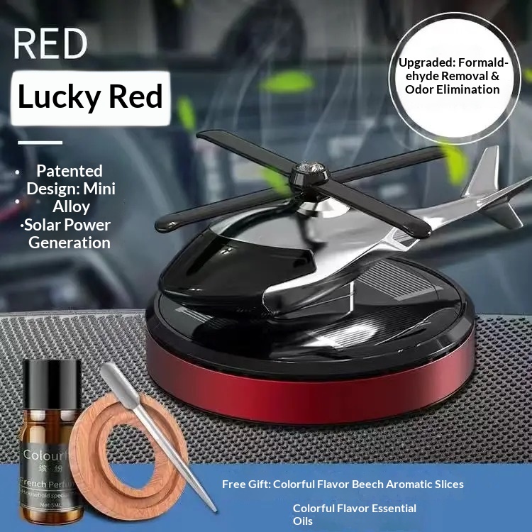 War Eagle Upgraded Solar Helicopter Aromatherapy Interior Dashboard Ornament High-end Car Perfume_voghion.com
