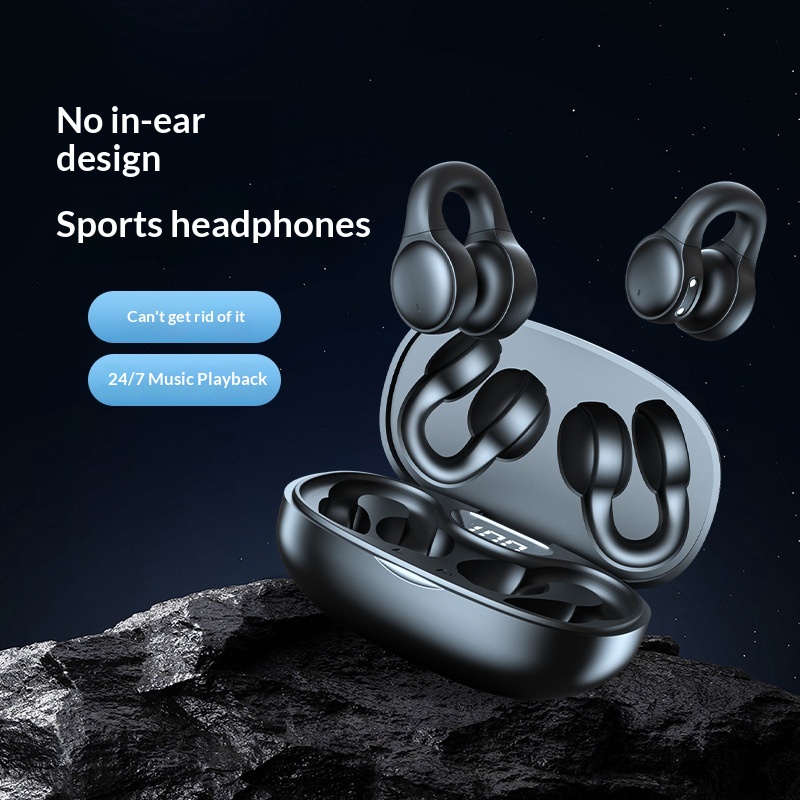 True Wireless Clip-on Bluetooth Headphones Noise Cancelling X58_voghion.com