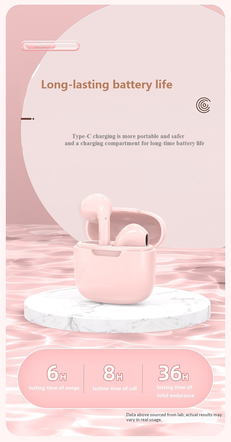 Wireless Bluetooth Headphones Macaron Gaming Earbuds Low Latency_voghion.com