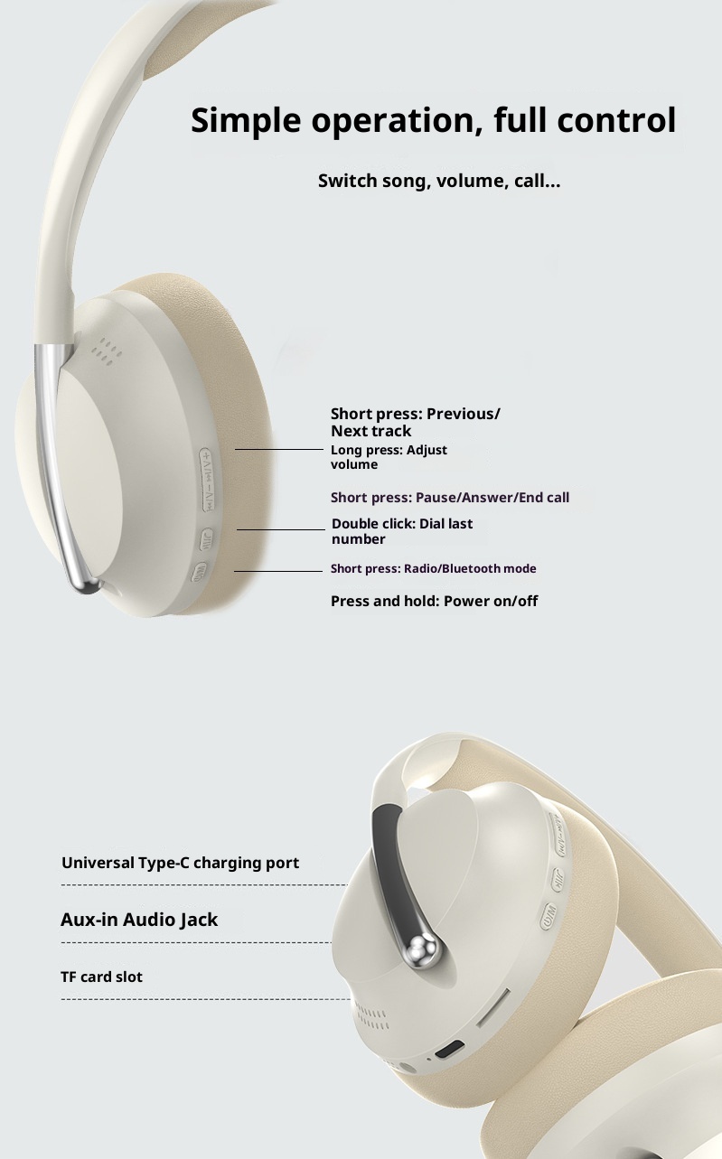 Cross-Border Hot Item 7233 Over-Ear Headphones Full Coverage Wireless Bluetooth Support Customization Manufacturer_voghion.com