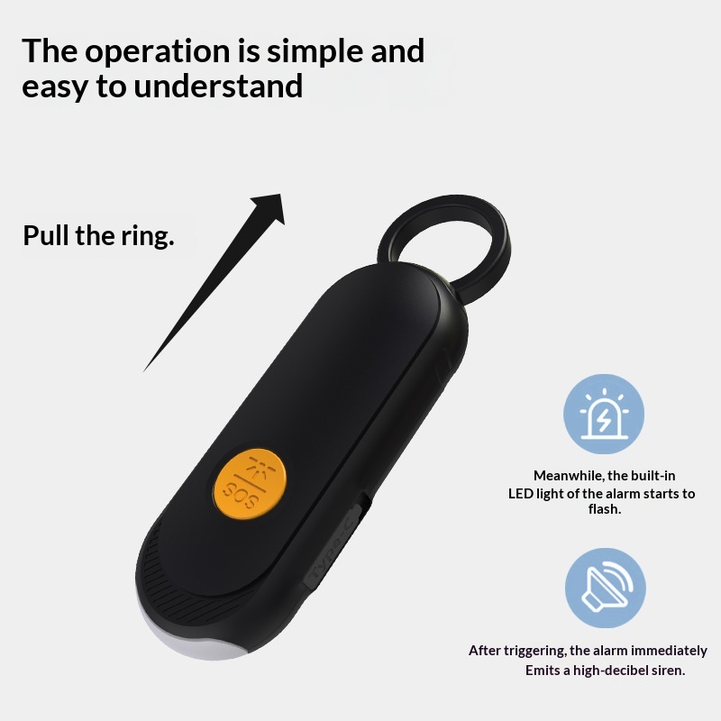 High Decibel Pull-out Female Anti-wolf Alarm SOS Call Lighting Function MFI Anti-lost Global Positioning Device_voghion.com