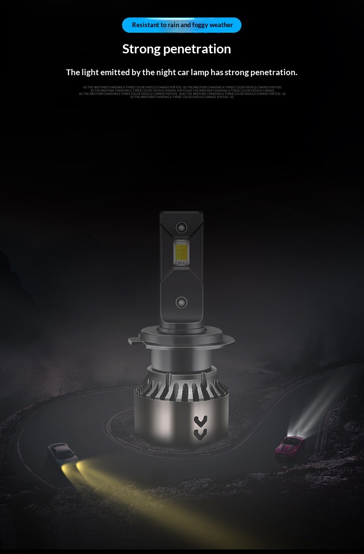 Lâmpadas led de farol para carro m5 bicolor alta luminosidade_voghion.com