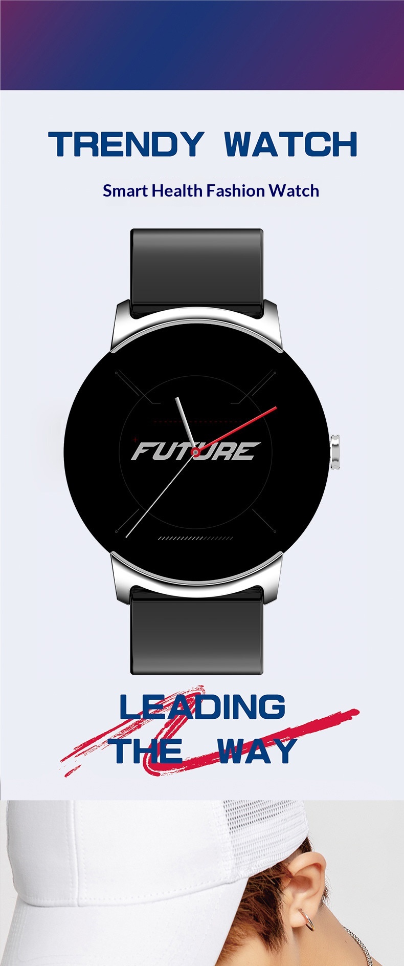 Smartwatch z funkcją pomiaru glukozy i tętna wodoodporny_voghion.com