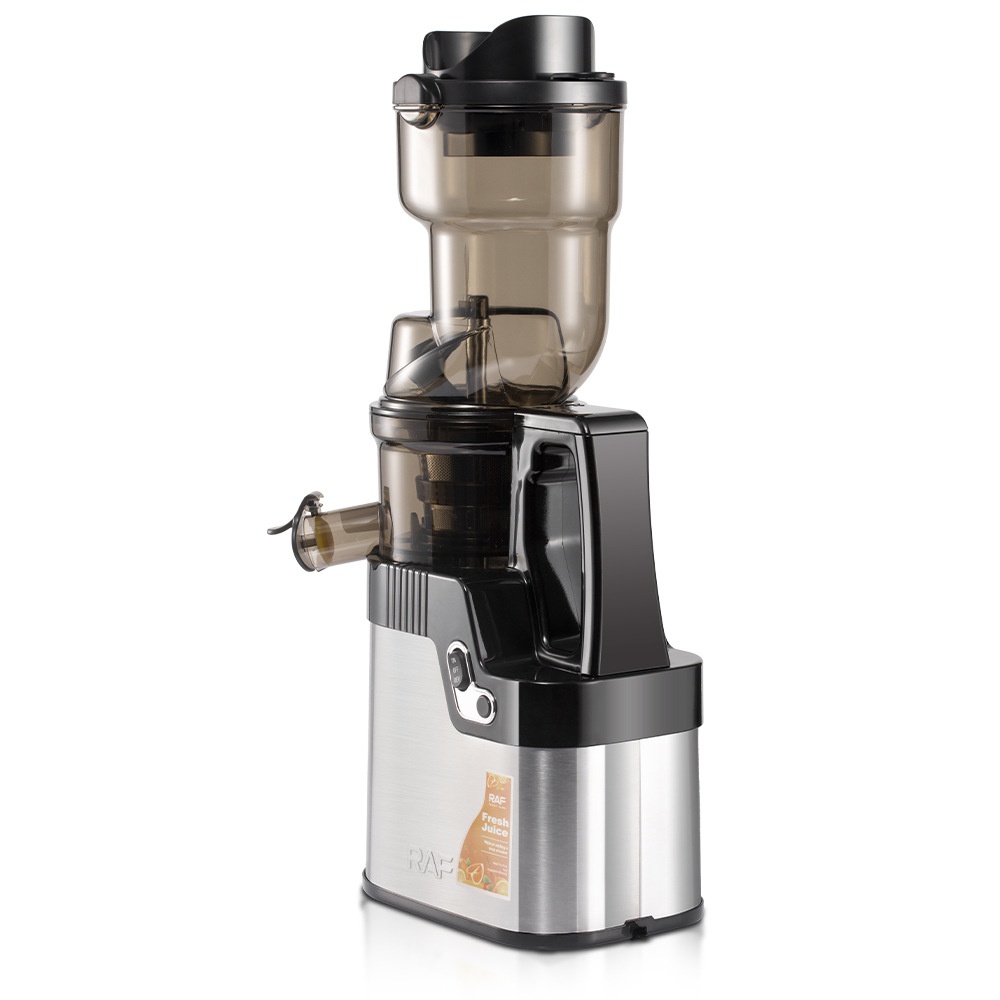 Spremiagrumi completamente automatico per frutta e verdura, conforme agli standard europei RAF, con funzione di separazione succo-polpa._voghion.com