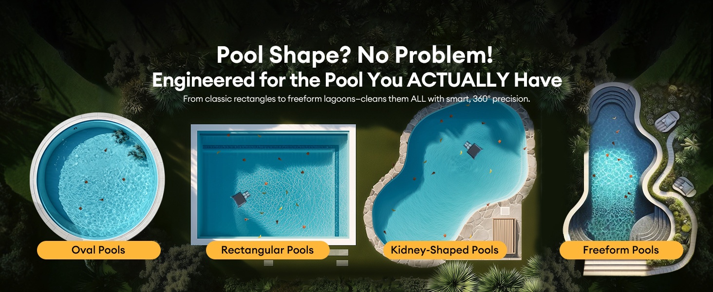 Pulitore per piscine transfrontaliero a energia solare, robot intelligente wireless completamente automatico per la pulizia delle foglie superficiali con_voghion.com