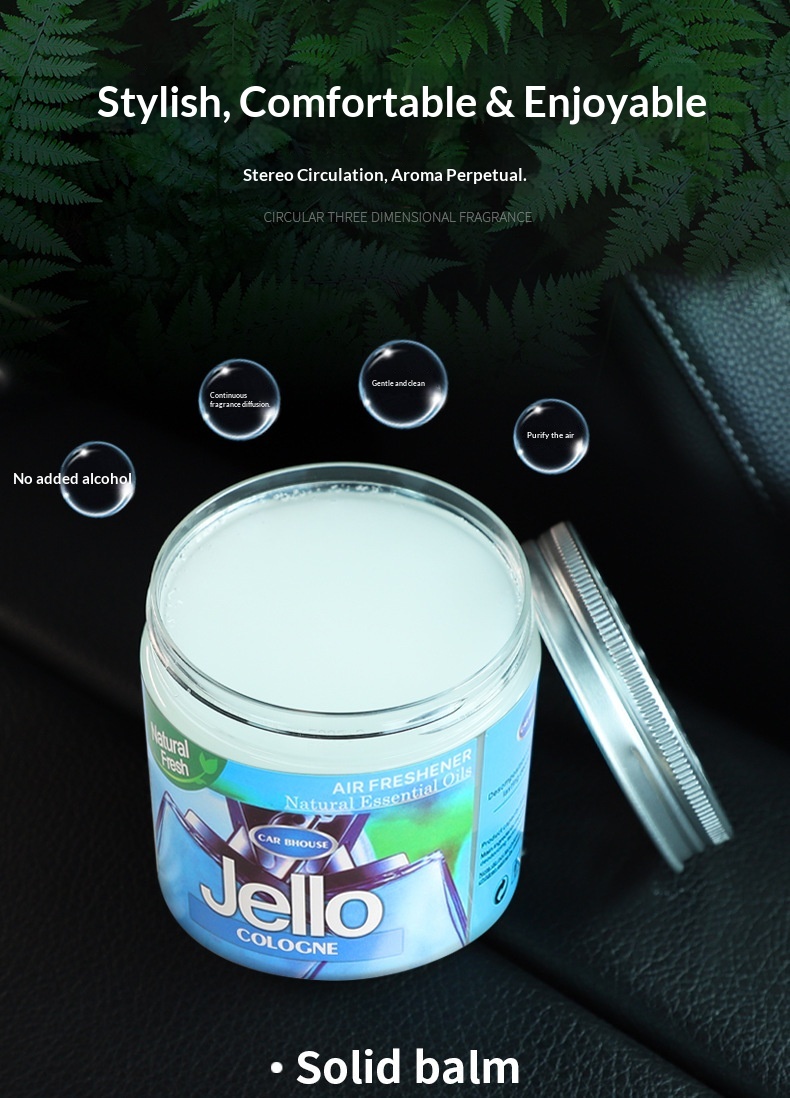 Balsamo solido JELLO Aromaterapia Profumo transfrontaliero per casa e auto Fragranza creativa decorativa_voghion.com
