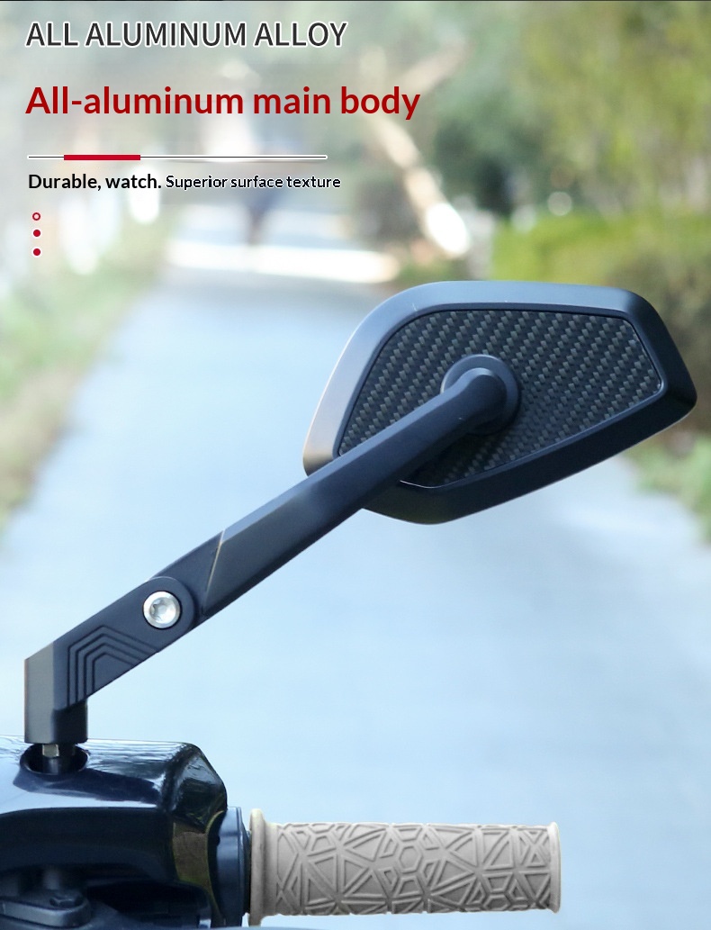 Klappbarer Motorrad-Rückspiegel aus Echtcarbon mit Weitwinkel-Sichtfeld, Roller-Modifikationszubehör_voghion.com