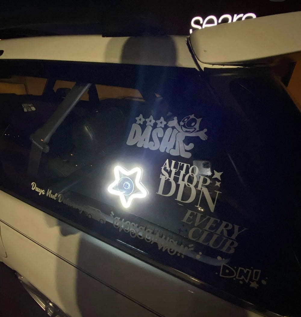 Triangle Glowing Interior Decoration Sticker Heart Atmosphere Modified Neon Car Window Ambient Light_voghion.com