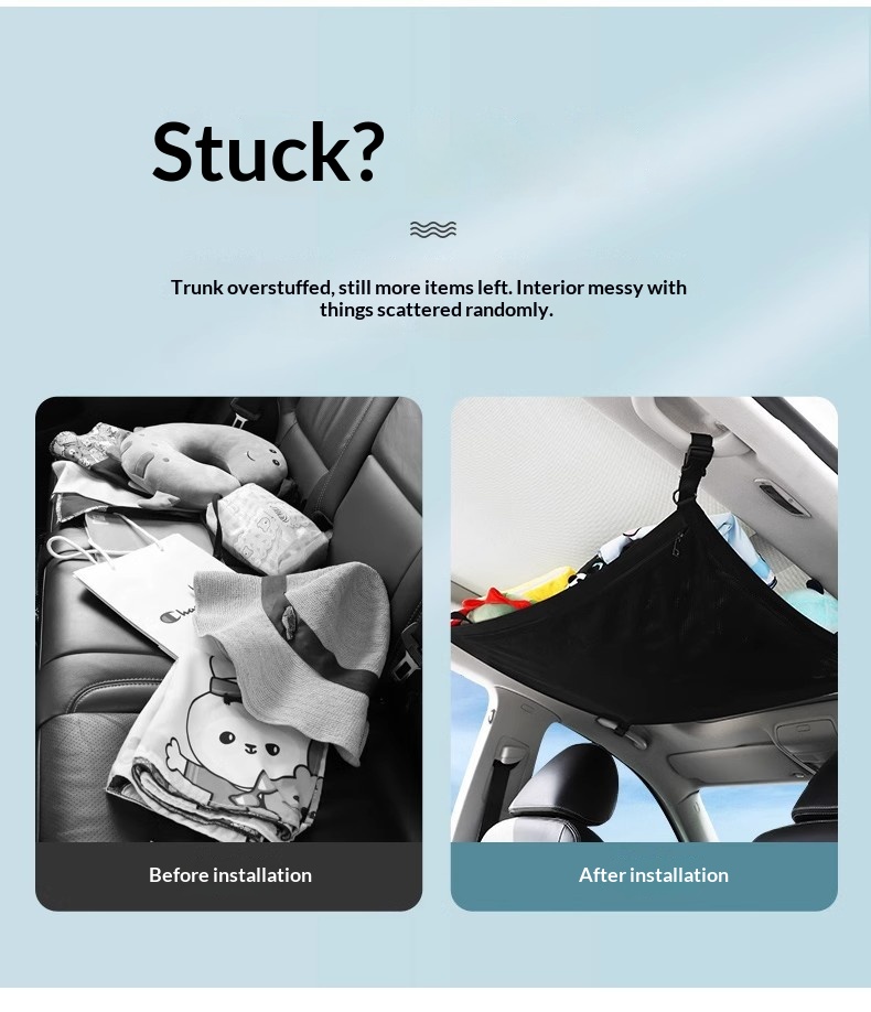 Rete portaoggetti da soffitto per auto organizer da viaggio_voghion.com