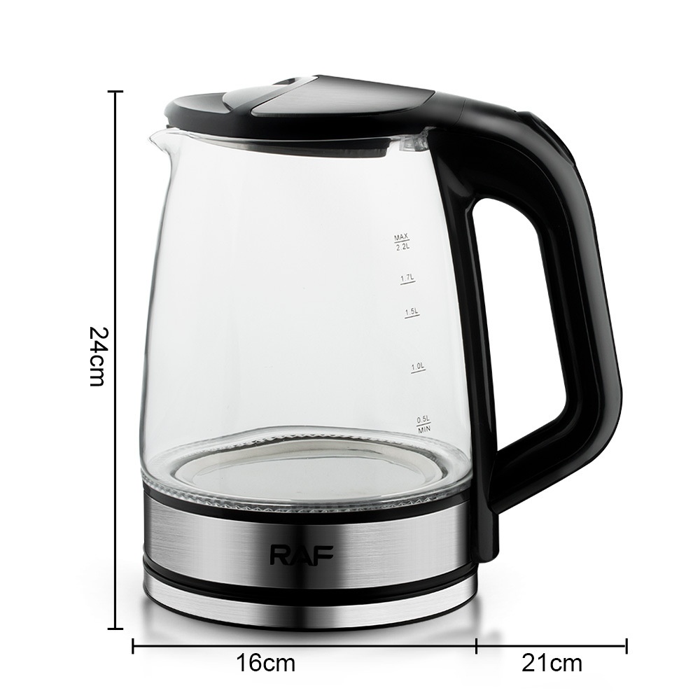 Electric Kettle Glass Cordless Water Boiler With Scale Marking_voghion.com