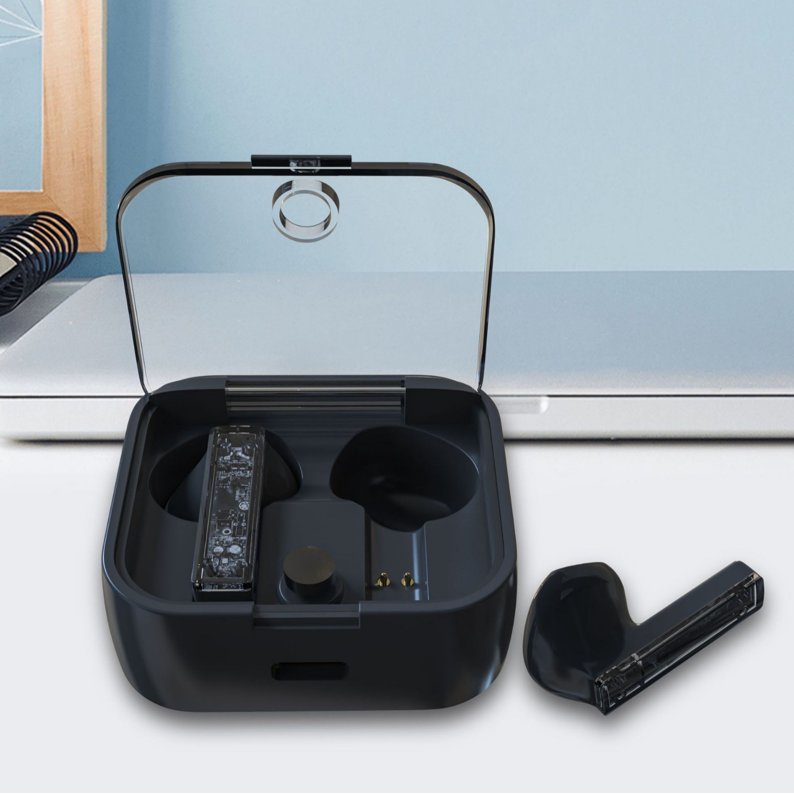 New Transparent Mini Bluetooth In-Ear TWS Wireless Earphones Customized_voghion.com