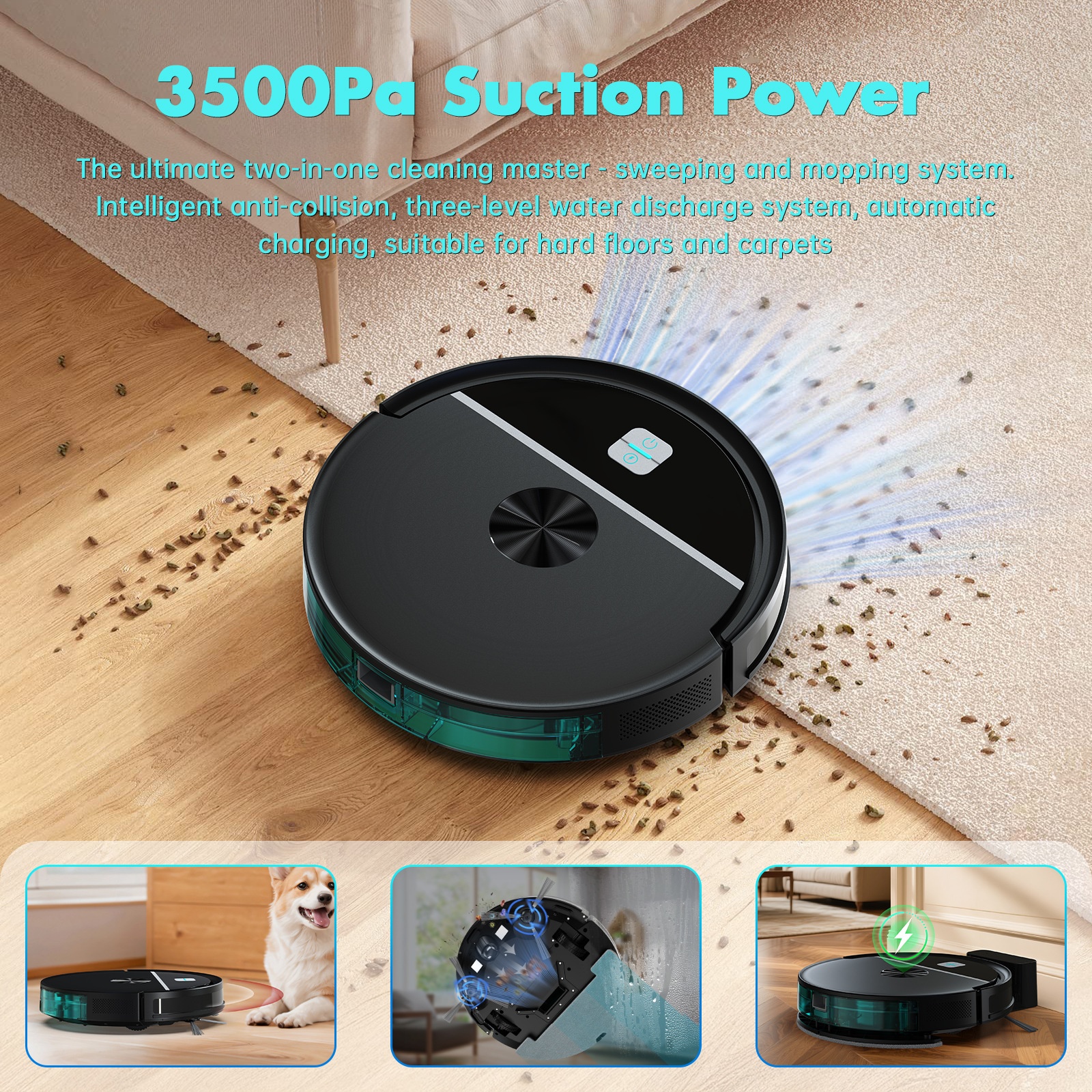 Sweeping Robot Cross-Border Smart Home APP Remote Control Automatic Charging Sweeping, Suction, And Mopping 3-in-1_voghion.com