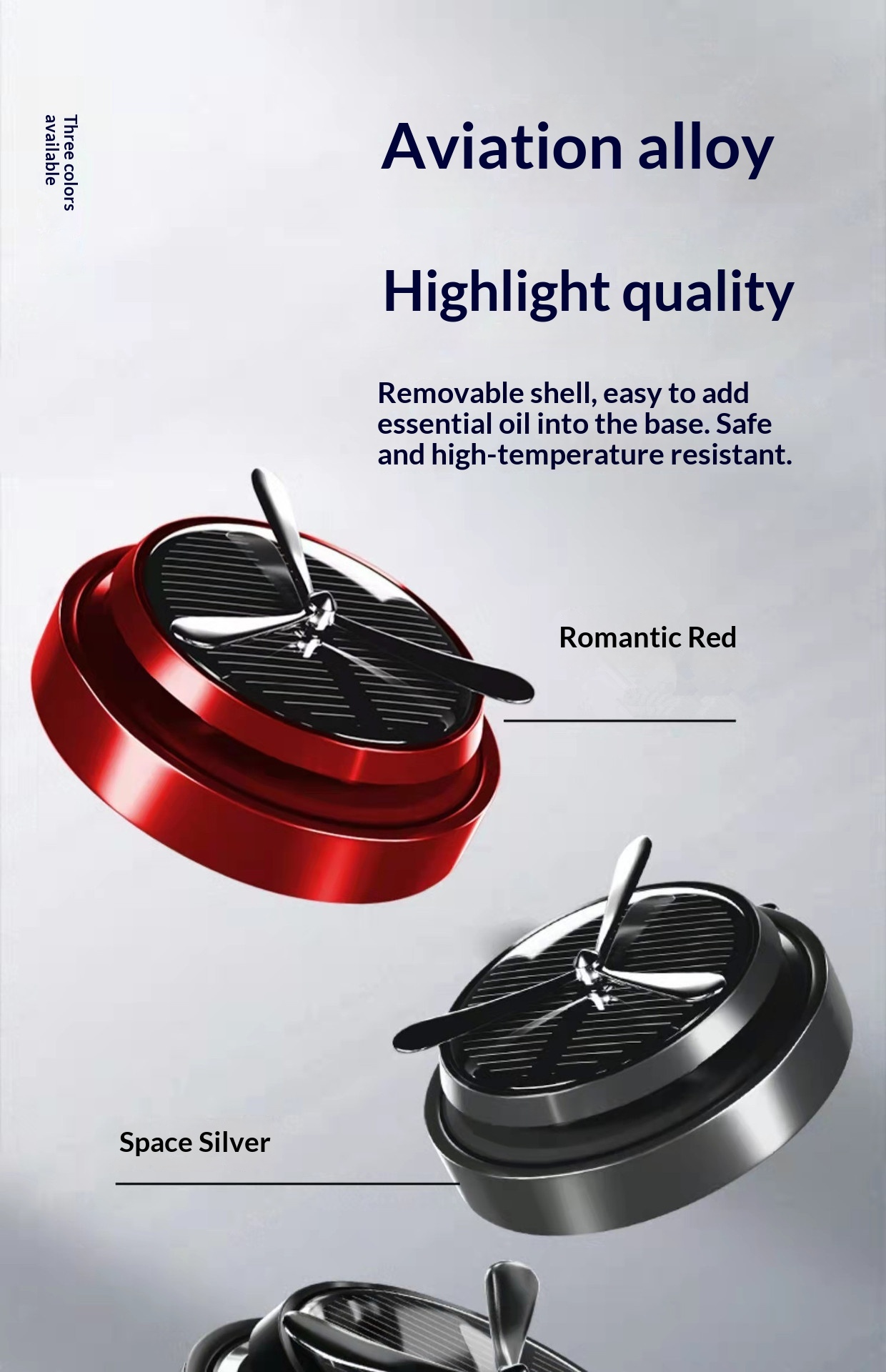 Deodorante per auto a energia solare diffusore rotante_voghion.com