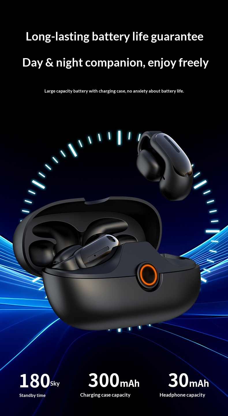 Wireless Bluetooth Earphones With Noise Cancelling And Ear Hooks_voghion.com