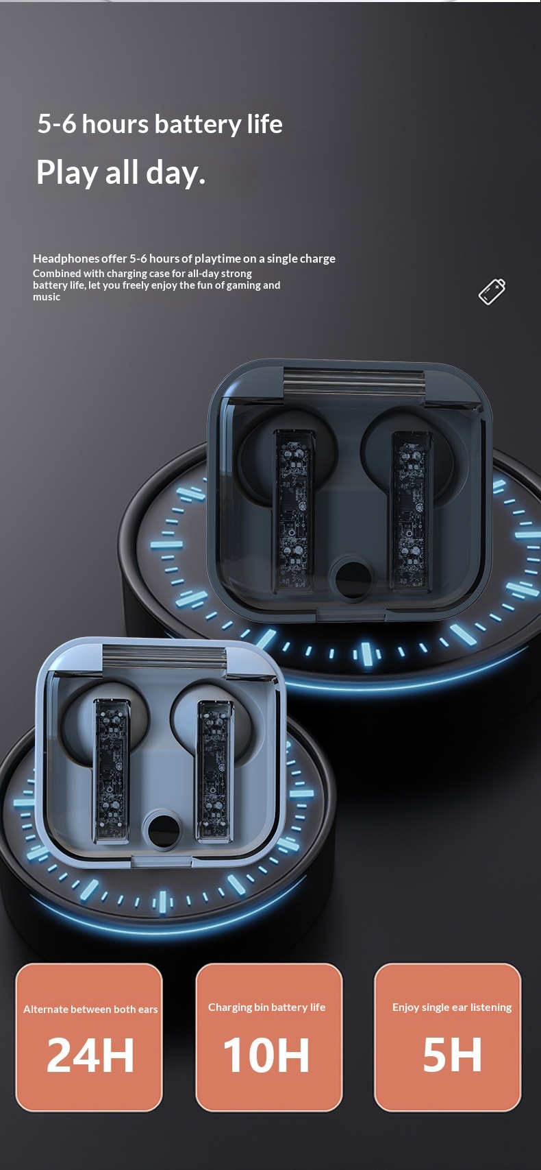 New Transparent Mini Bluetooth In-Ear TWS Wireless Earphones Customized_voghion.com