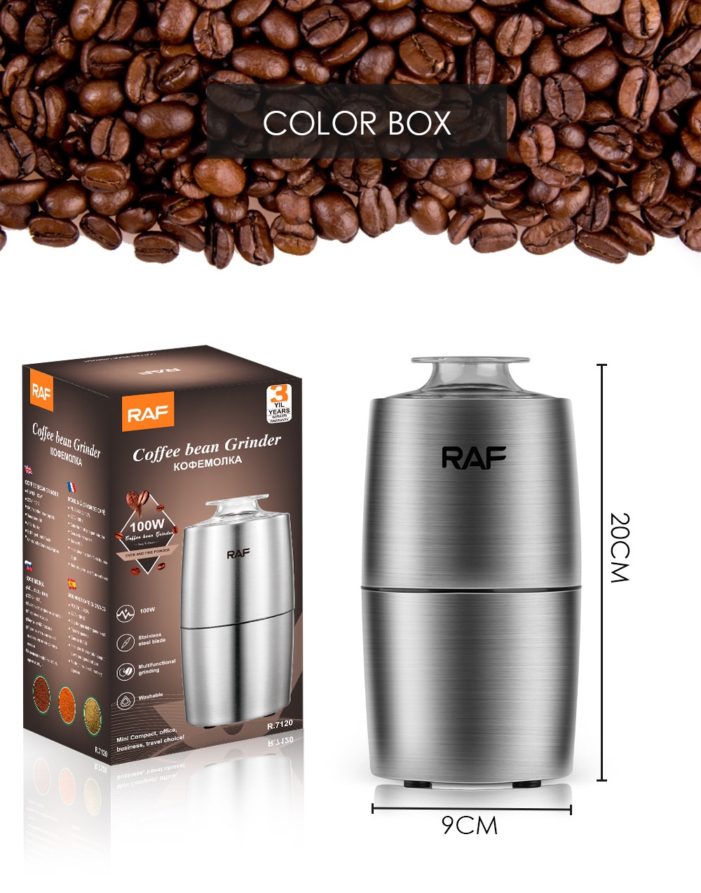 Electric Dry Household Lightweight Grinding Cup Portable Coffee Bean Grinder_voghion.com