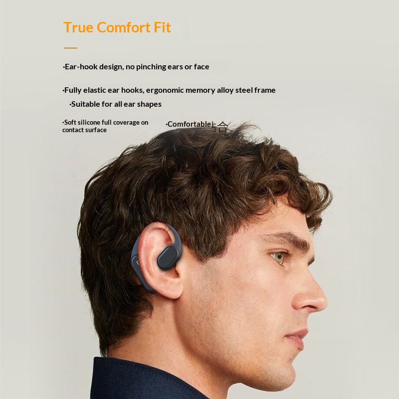 True Bone Conduction Bluetooth Earphones, Intelligent Noise Cancellation, Ultra-long Battery Life, Dual-chip_voghion.com
