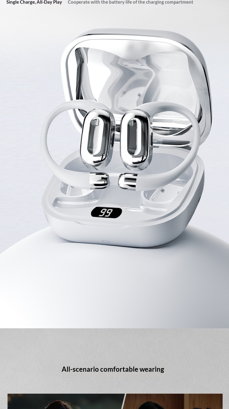 Open-ear Bluetooth Headphones With Wireless Ear-hook & Hd Calls_voghion.com