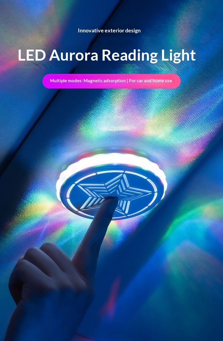 Installationsfreie, farbenfrohe LED-Innenraumbeleuchtung für Wohnmobile und Autos – dekorative Leselampe_voghion.com