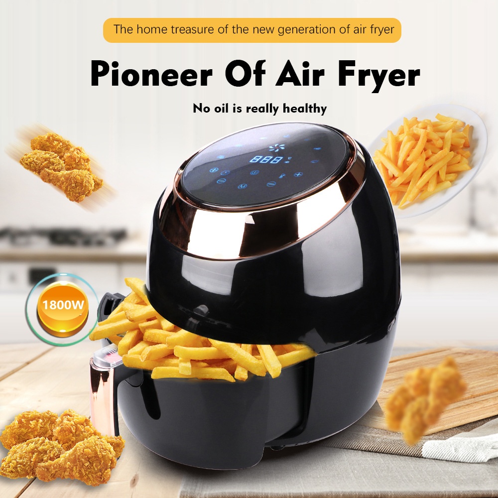 HAEGER Touchscreen Air Household Smart French Fries Fryer Smokeless Large Capacity Electric Oven_voghion.com