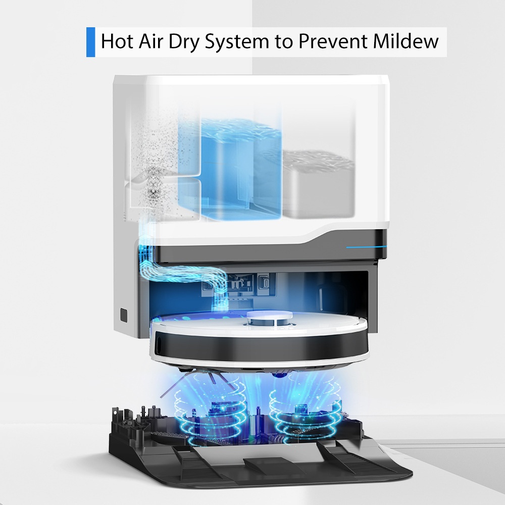 X20 Self-Cleaning Robot - Household Fully Automatic Hot Air Drying, Sterilization, Sweeping, Suction, And Mopping_voghion.com
