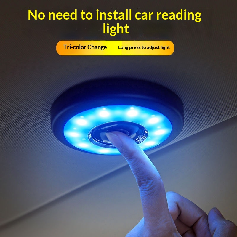 Éclairage LED sans installation pour coffre arrière, plafonnier de lecture intérieur de voiture_voghion.com