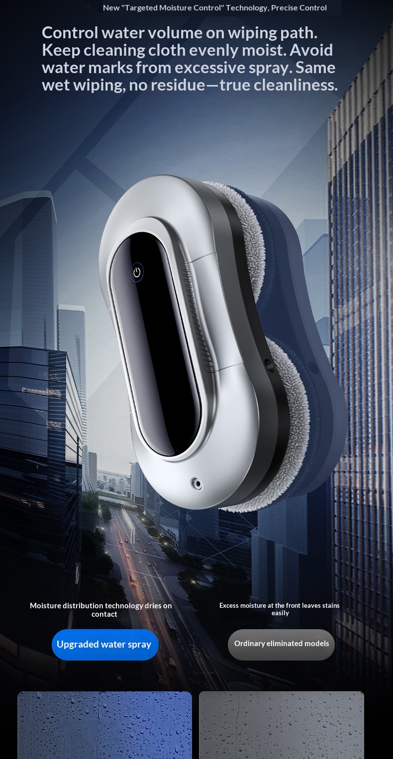 Water Spray Robot Automatic Household Window Glass Cleaning Artifact Double-Sided Cleaner/Device/Plug_voghion.com